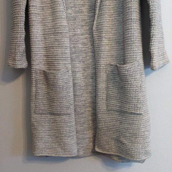 Dynamite Long Chunky Knit Coatigan Cardigan, XXS, Grey Marle, EUC - Picture 4 of 7